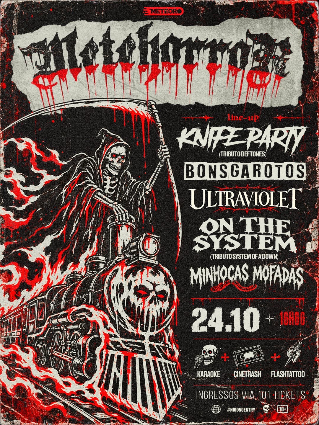 24/10 - METEHORROR // A FESTA DE HELLOWEEN DO METEORO | INGRESSOS 