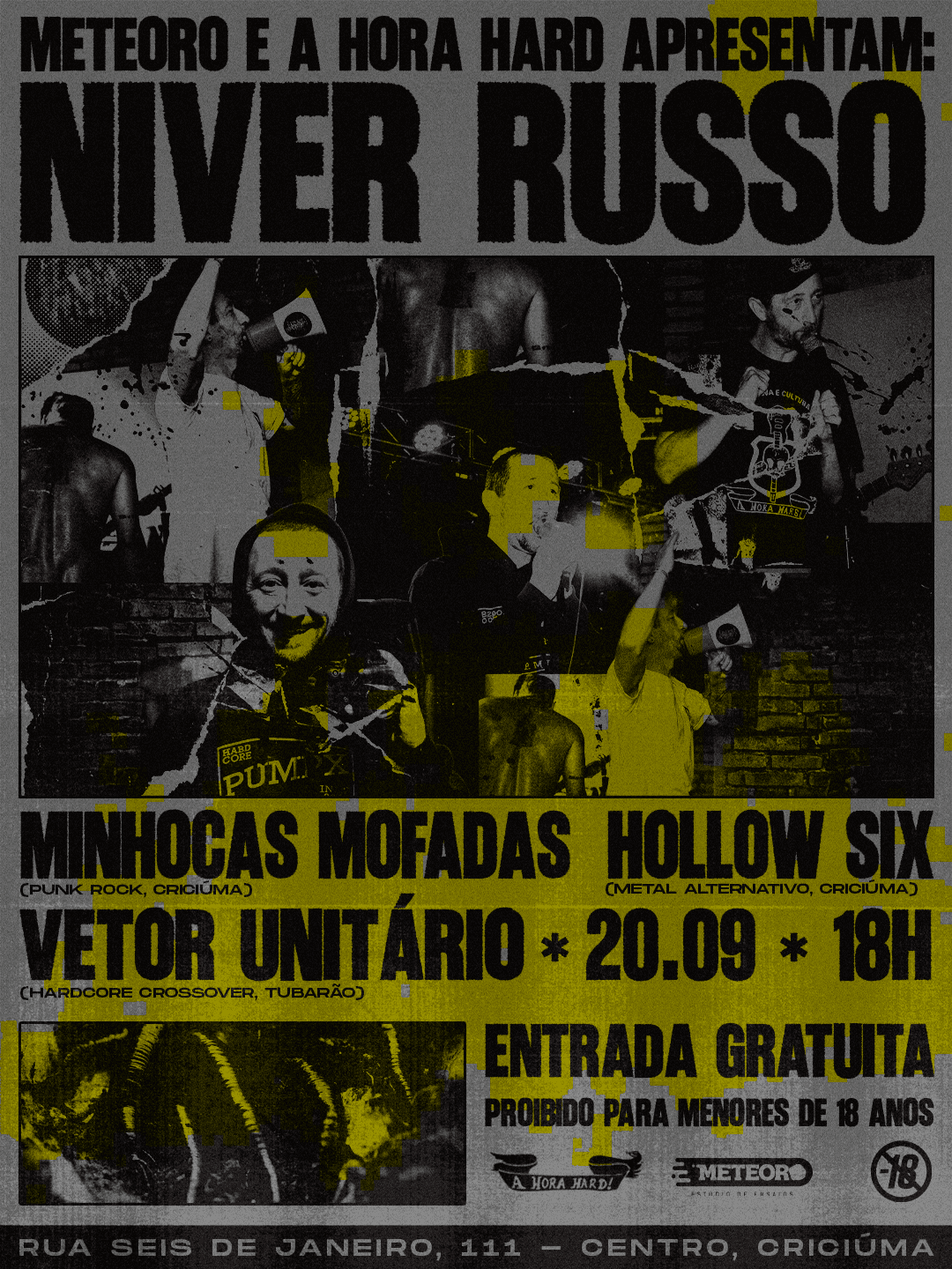 20/09 - 🎉 Bday do RUSSO: Minhocas Mofadas + Hollow Six + Vetor Unitário | Entrada Gratuita